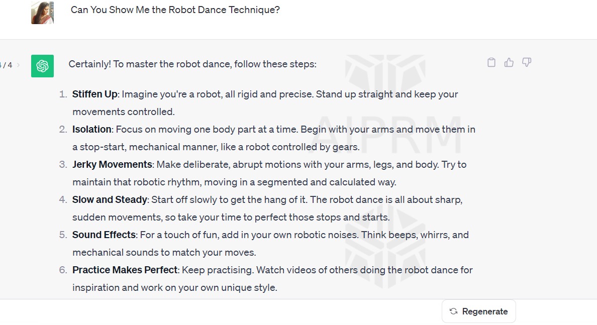 Can You Show Me the Robot Dance Technique